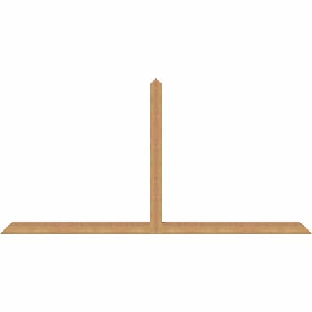 Ekena Millwork Portland Timber Gable Bracket, Western Red Cedar, 96"W x 48"H x 3 1/2"D x 3 1/2"F, 12/12 Pitch GBW096X48X0404POR00SWR